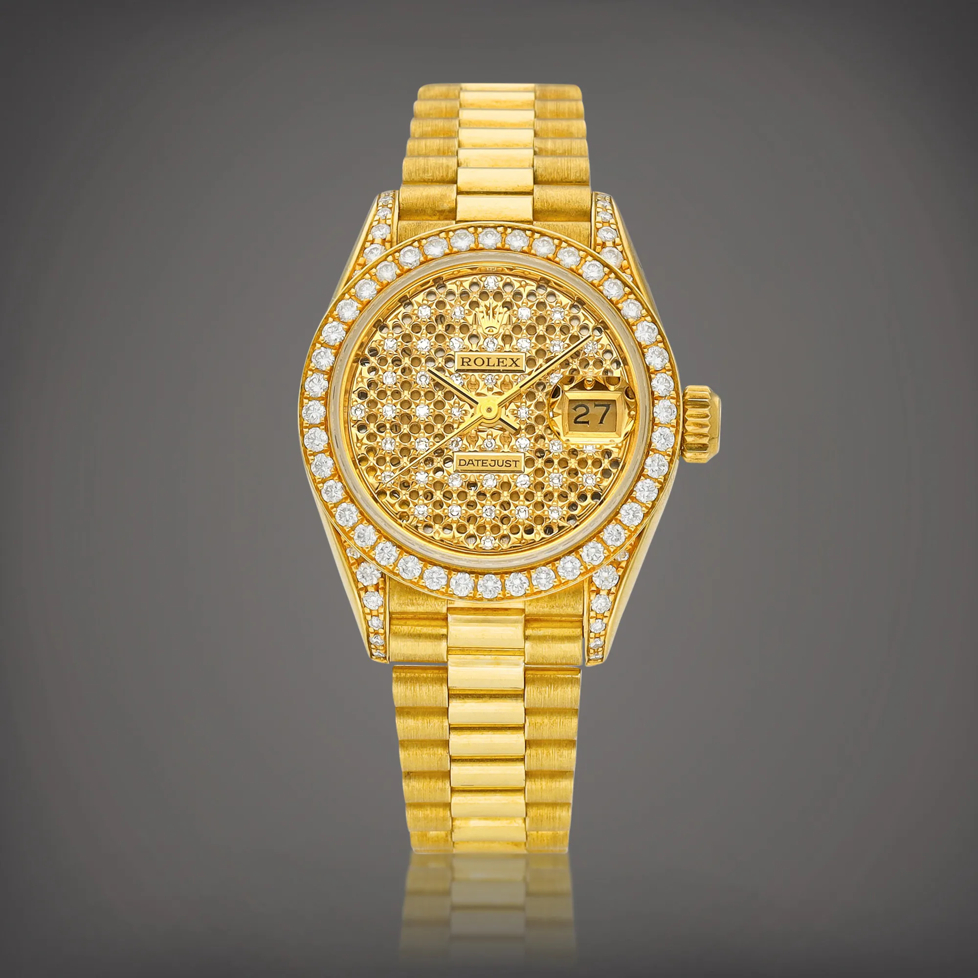 Rolex Lady-Datejust 69158 26mm Yellow gold Diamond