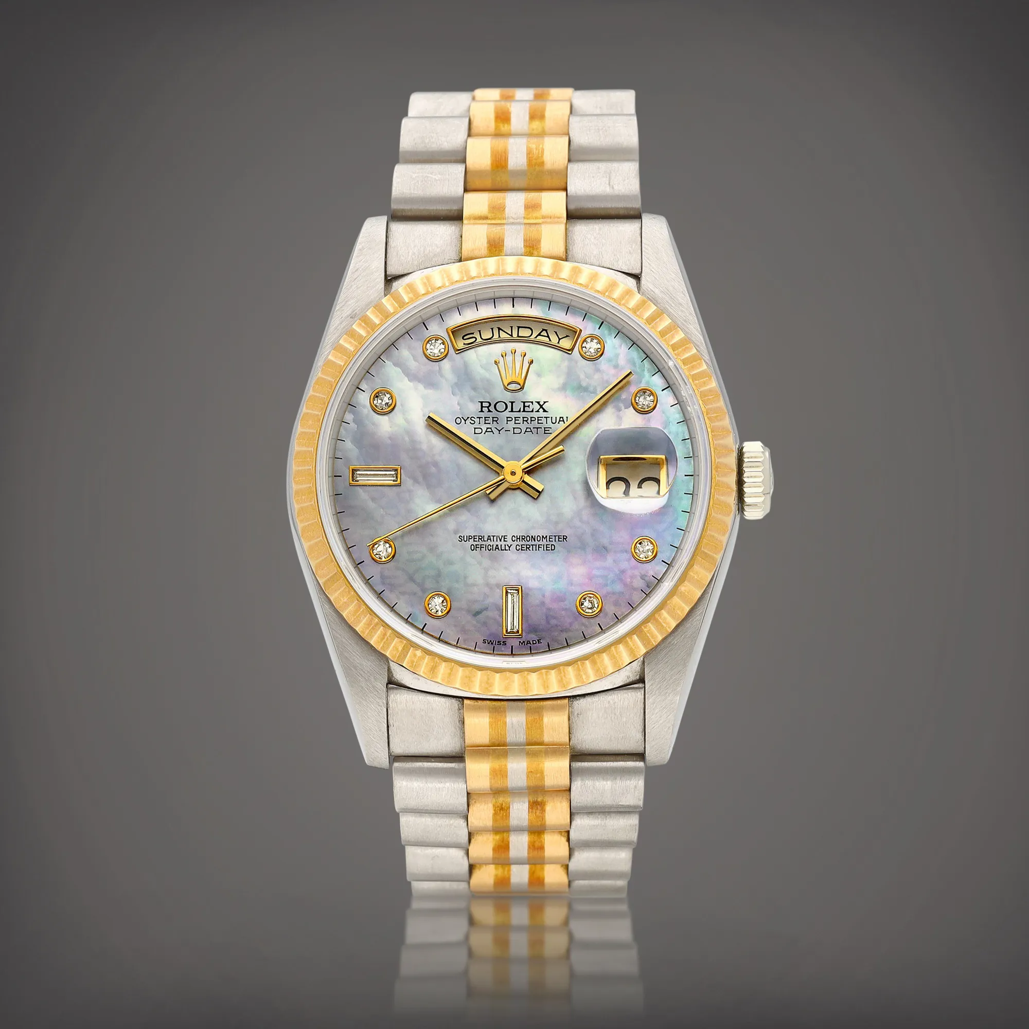 Rolex Oyster Perpetual 31 18239B 36mm Yellow gold and Stainless steel Mother-of-pearl