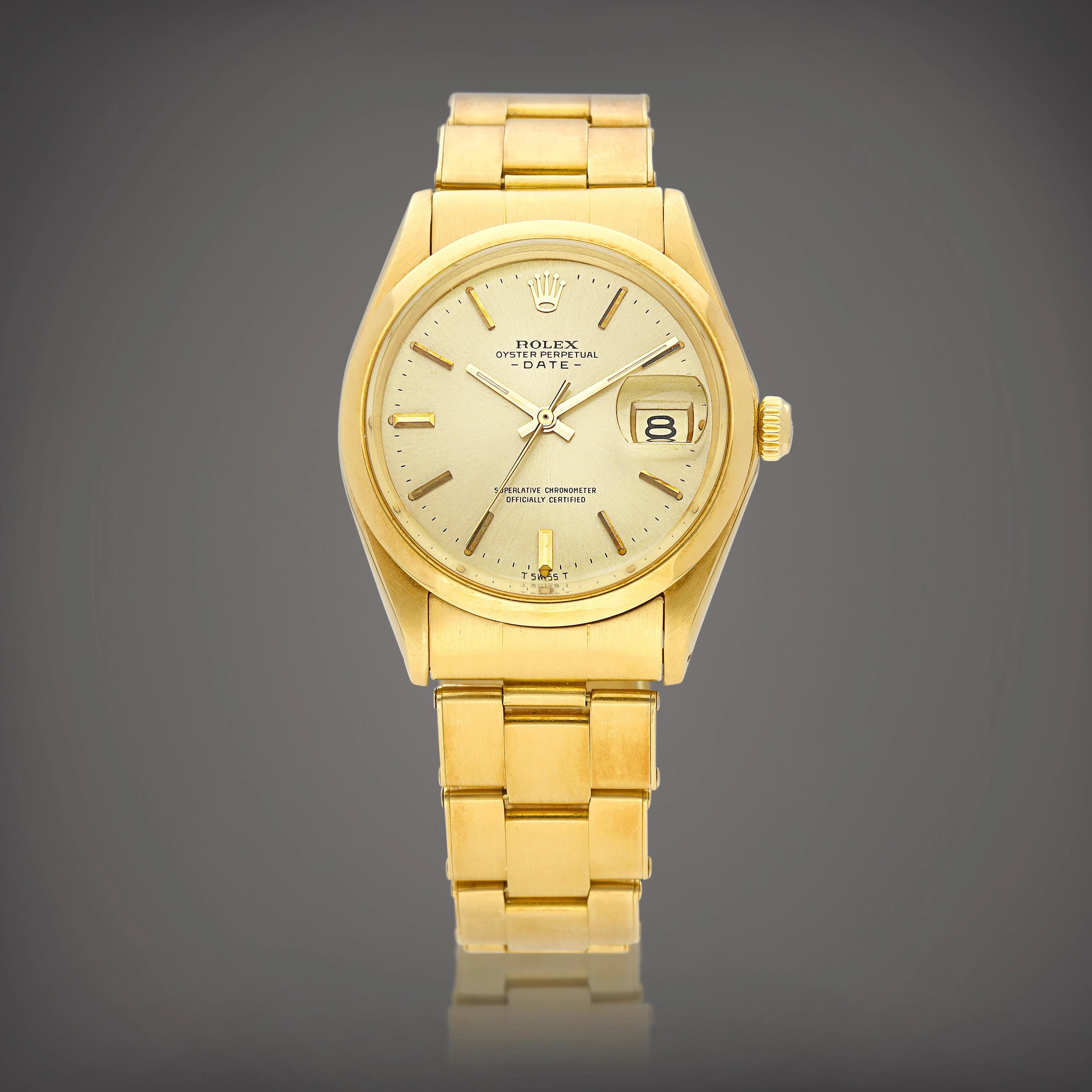 Rolex Oyster Perpetual Date 1500 35mm Yellow gold Gilt