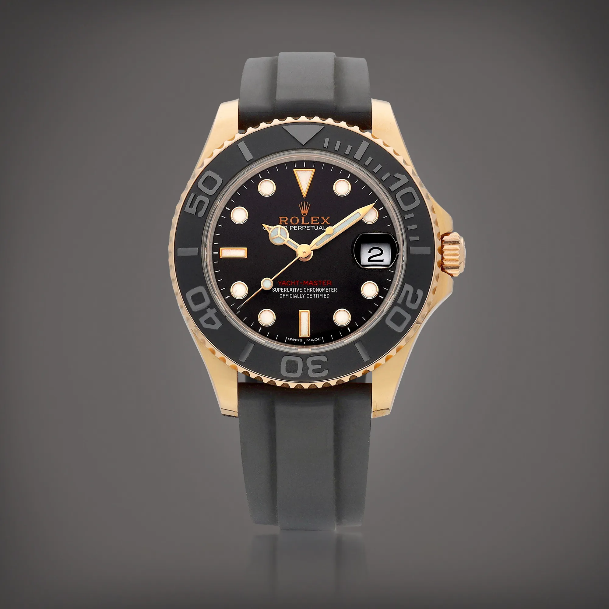 Rolex Yacht-Master 37 268655 37mm Rose gold Black