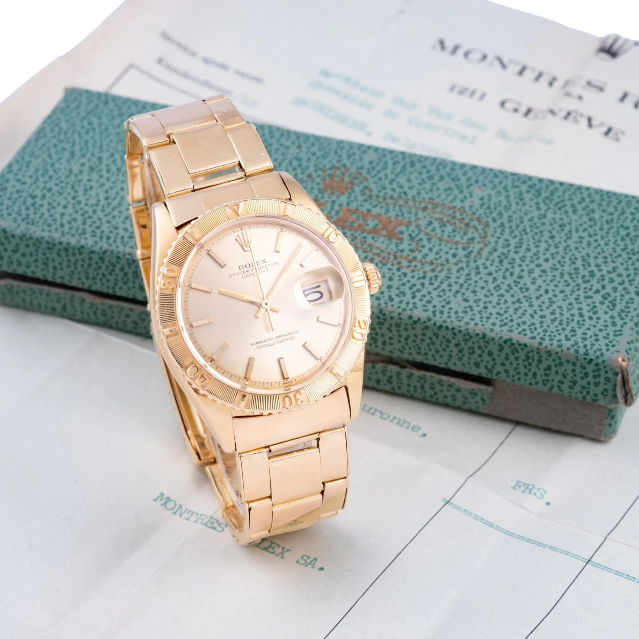 Rolex Datejust Turn-O-Graph 1625 36mm Yellow gold Champagne