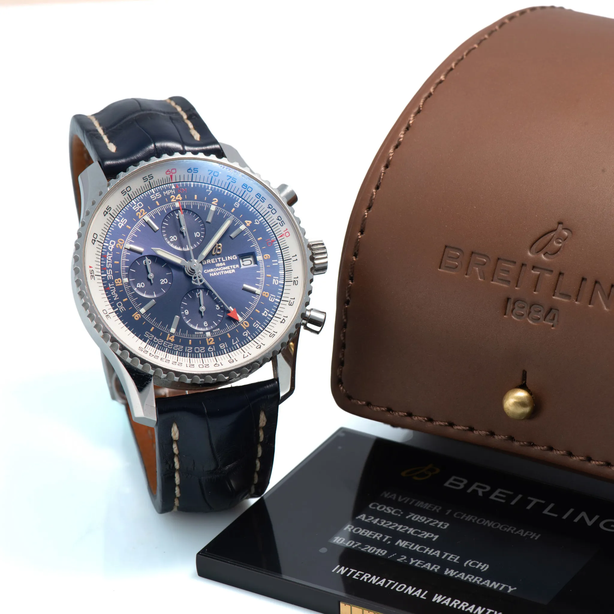 Breitling Navitimer A24322121C2P1 45mm Stainless steel Blue