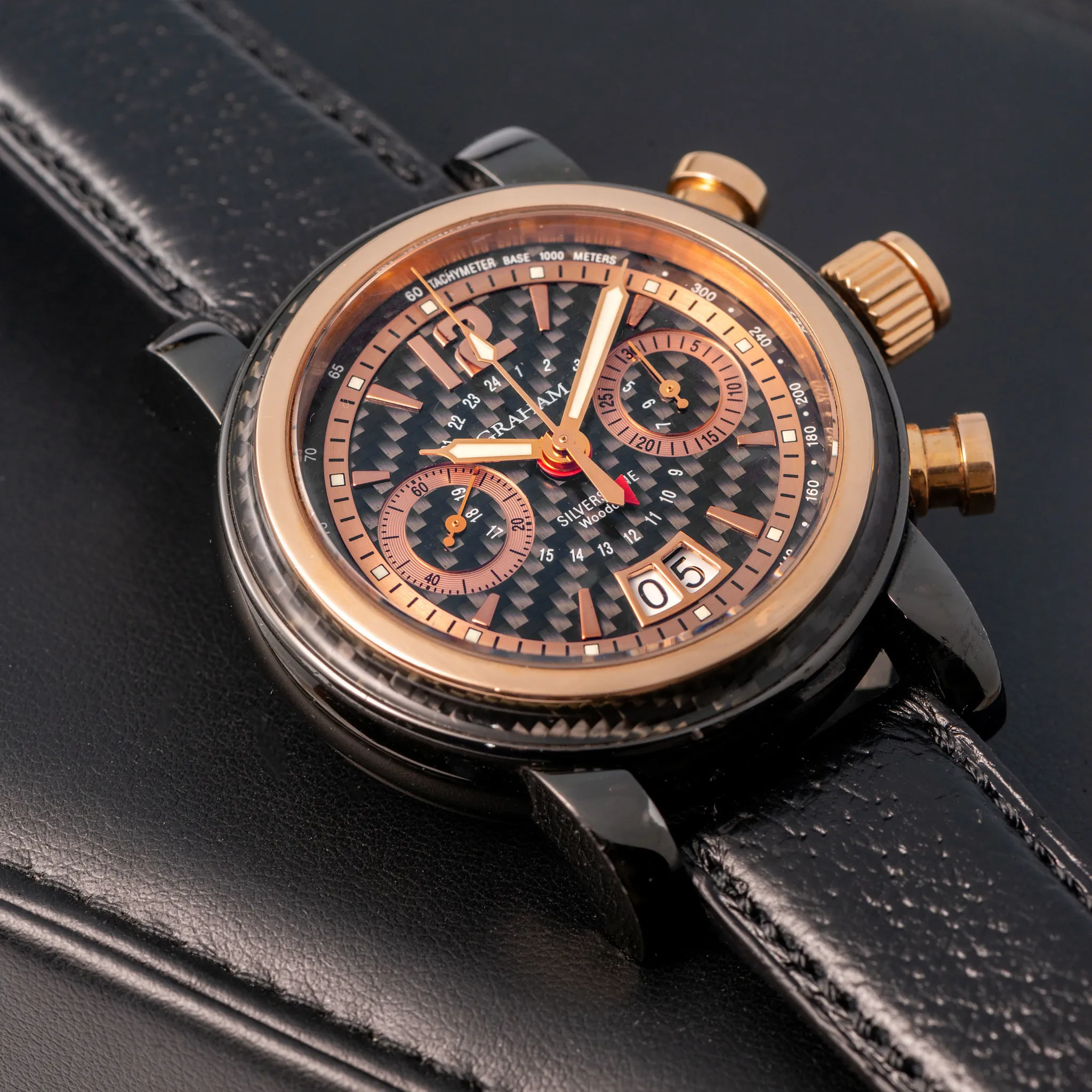 Graham Silverstone 2GSIUBR.B04A.K07B 44mm Rose gold and Stainless steel and PVD Carbon fiber