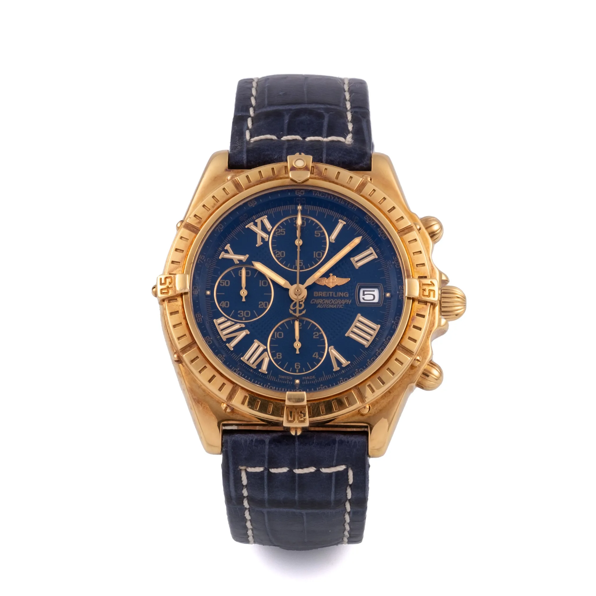 Breitling Crosswind Special K13055 42mm Yellow gold Blue