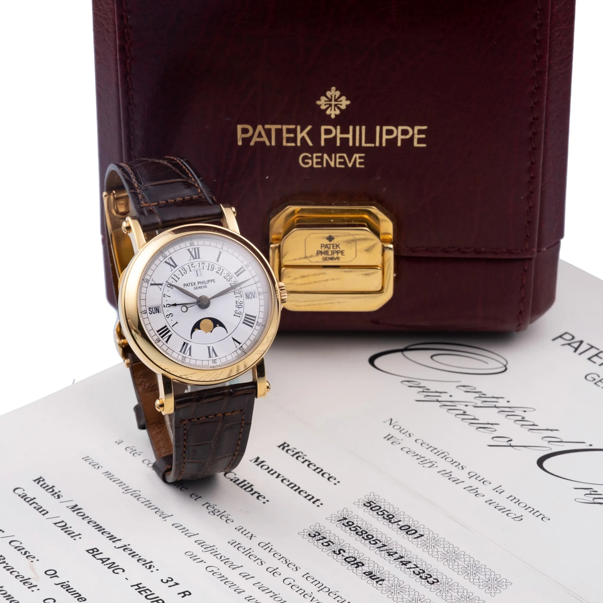 Patek Philippe Perpetual Calendar 5059J 36mm Yellow gold White 1