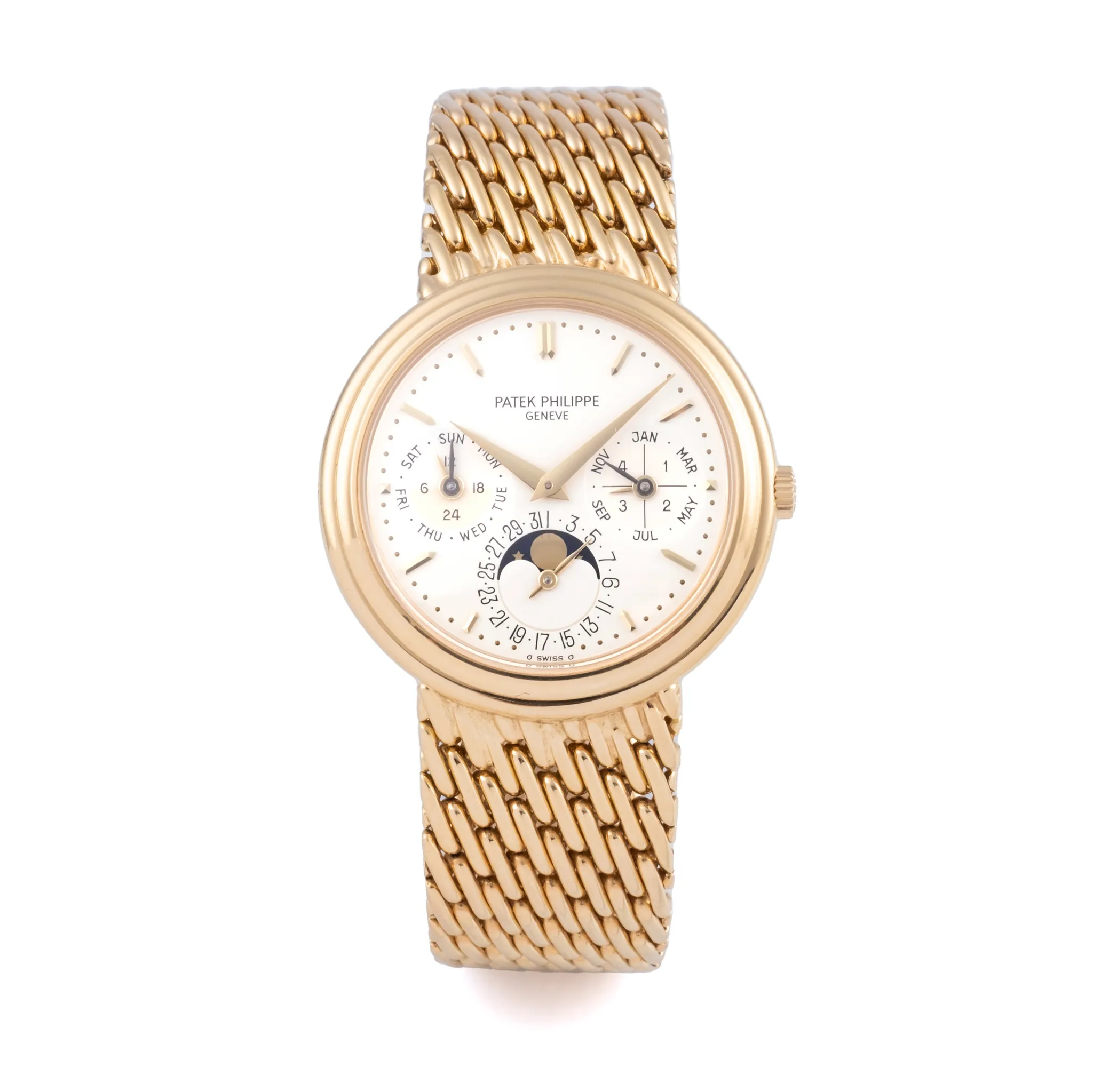 Patek Philippe Perpetual Calendar 3945/001 36mm Yellow gold White