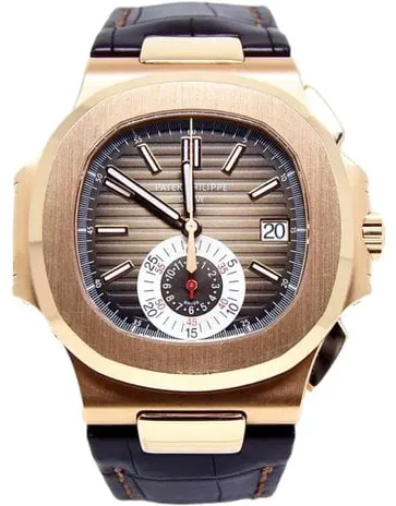 Patek Philippe Nautilus 5980R-001 40.5mm Rose gold Brown