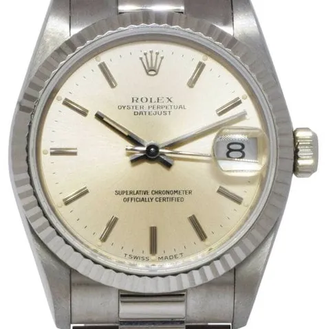 Rolex Datejust 68279 31mm White gold Silver