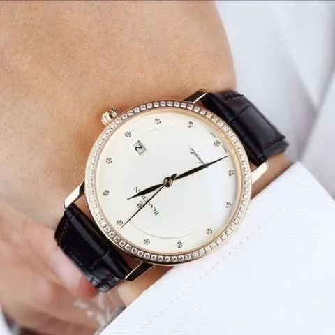 Blancpain Villeret Ultra-Slim 6223-2987-55b 37.5mm Rose gold White