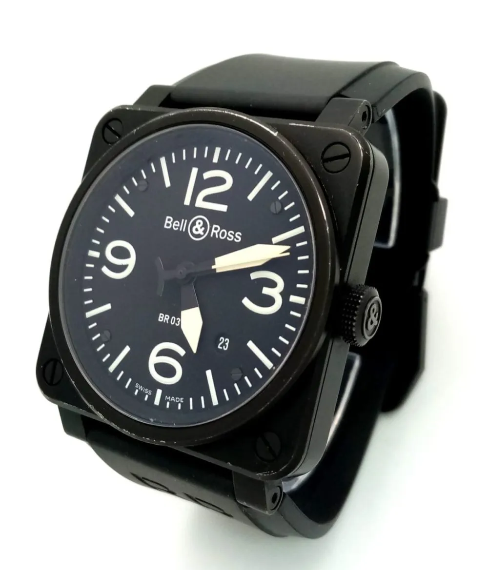 Bell & Ross Aviation Type/ Military Spec BR03-92-S 42mm Stainless steel Black