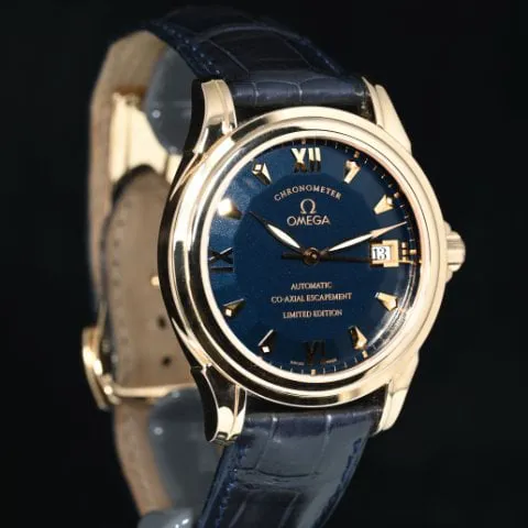 Omega De Ville Co-Axial 5931.81.00 37.5mm Rose gold Blue