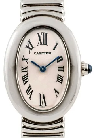 Cartier Baignoire 1955 22mm White gold White