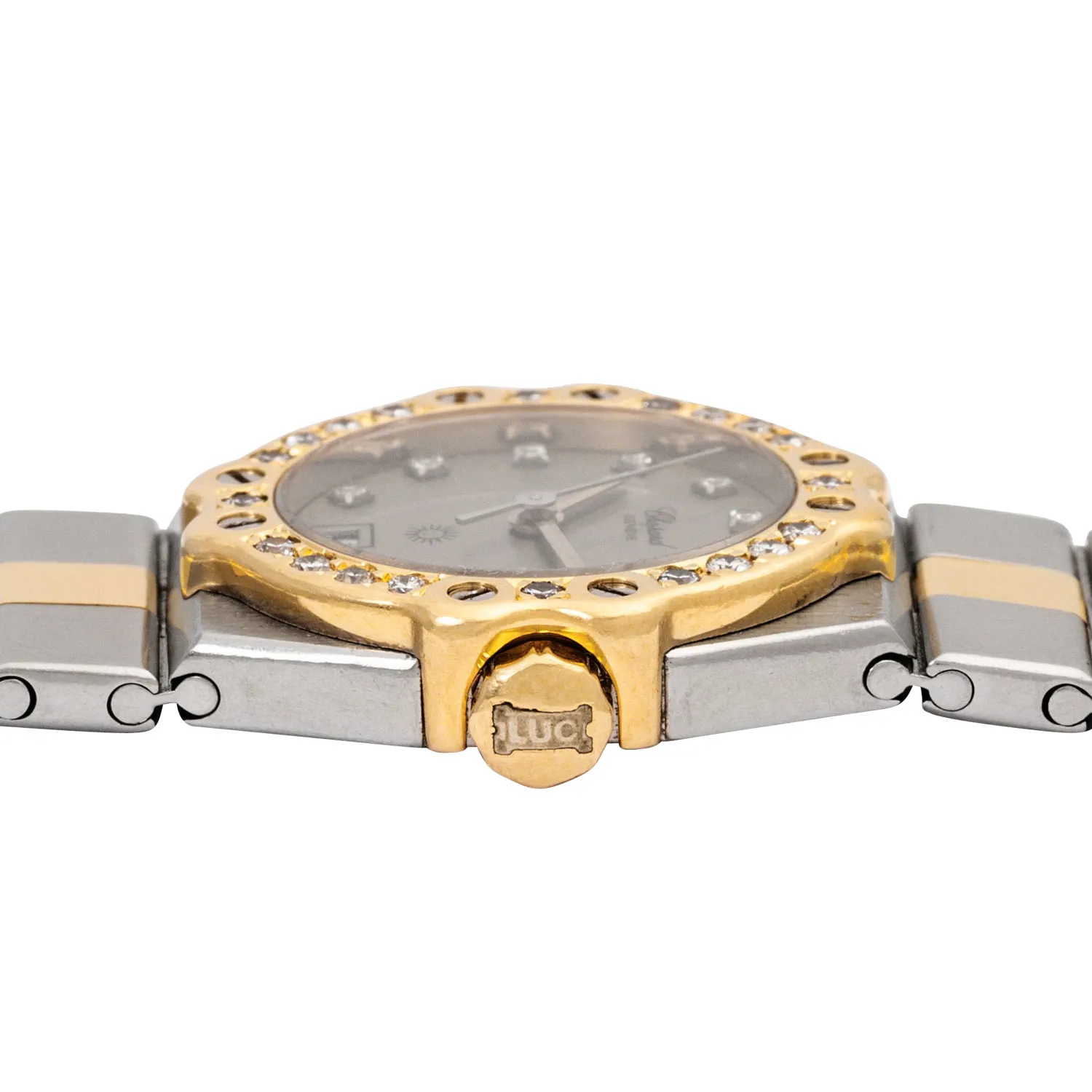 Chopard St. Moritz 8024 25mm Yellow gold and stainless steel Gray 2