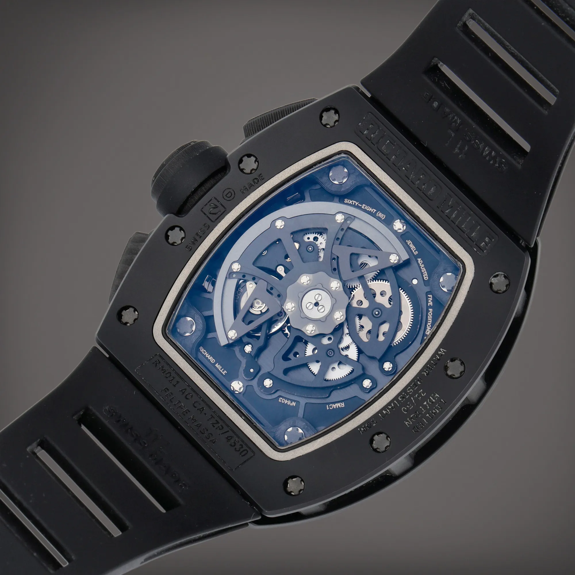 Richard Mille RM 011 RM011 AO CA-TZP 42mm Carbon fiber Semi-skeletonized 4