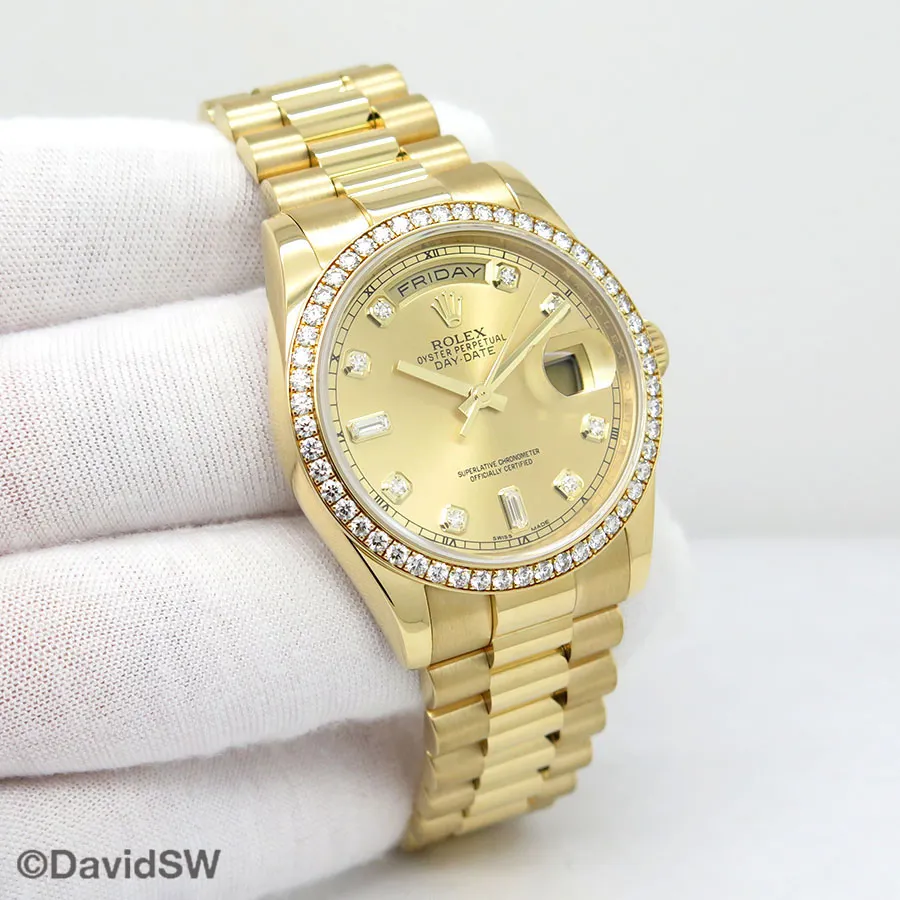 Rolex Day-Date 36 118348 36mm Yellow gold Champagne