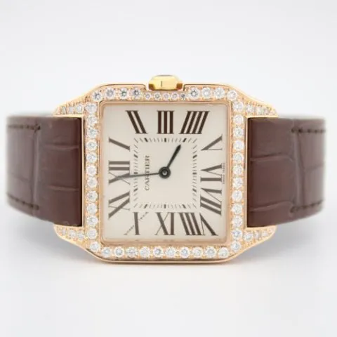 Cartier Santos W2009251 38.5mm Rose gold Silver