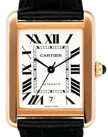 Cartier Tank W5200026 31mm Rose gold Silver