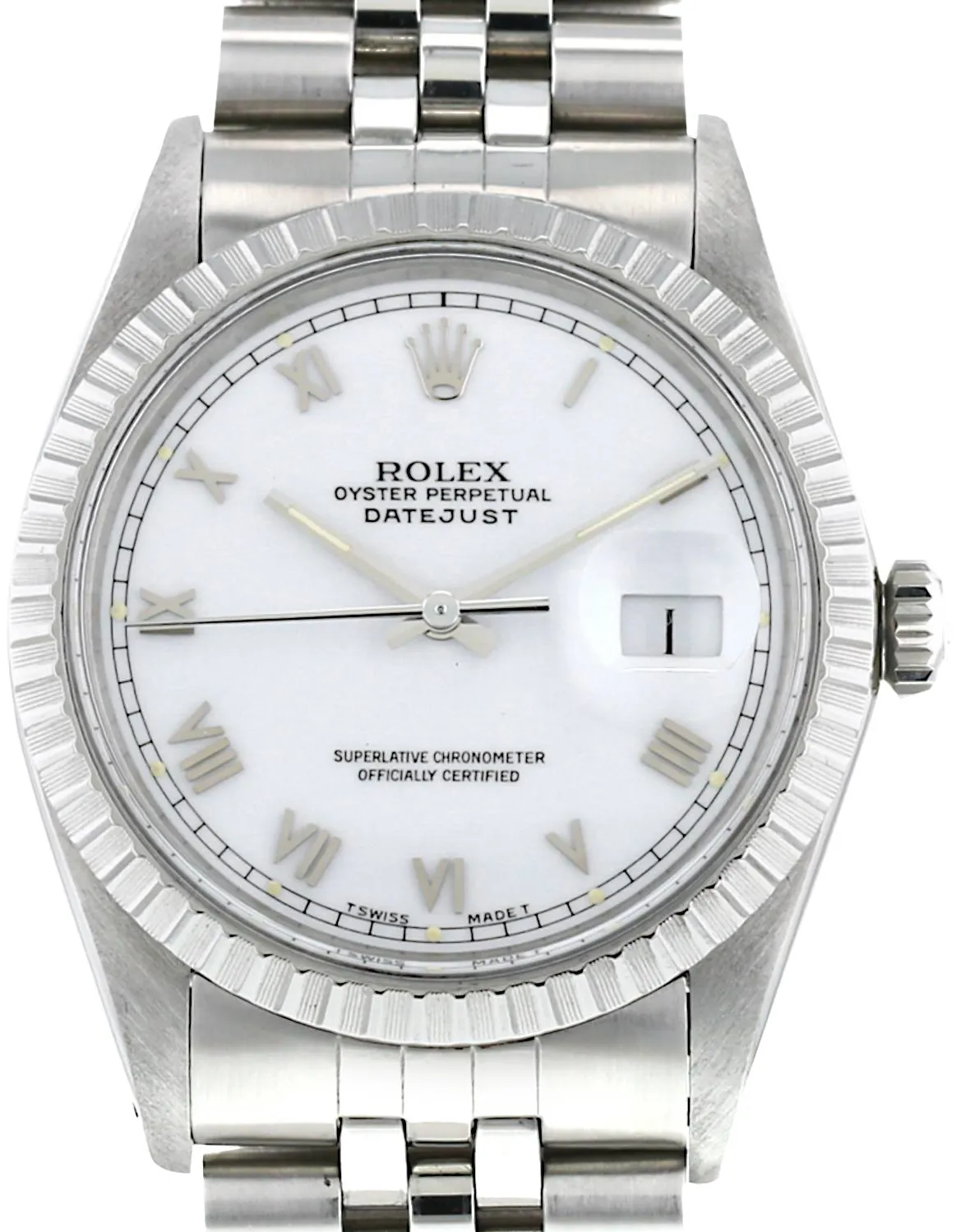 Rolex Datejust 36 16030 36mm Stainless steel White