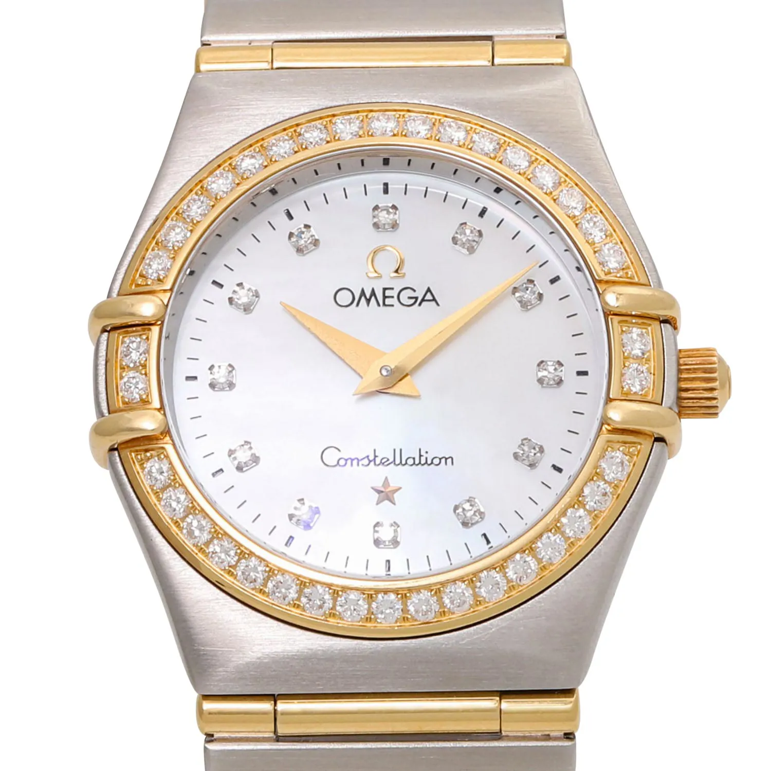 Omega Constellation 12777500 30mm Yellow gold and stainless steel Mother-of-pearl