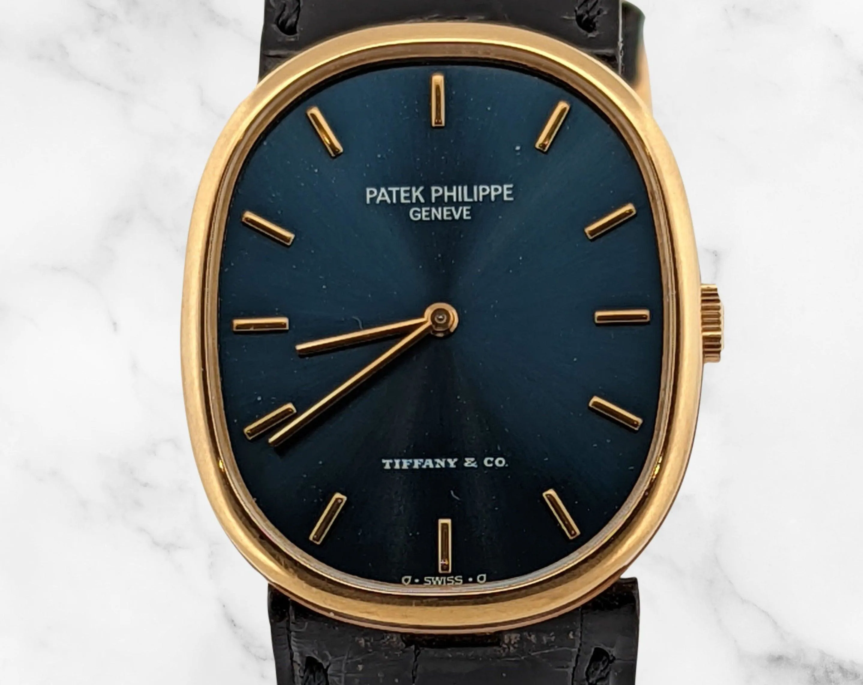 Patek Philippe Ellipse 3848 Tiffany 27mm Gold Blue