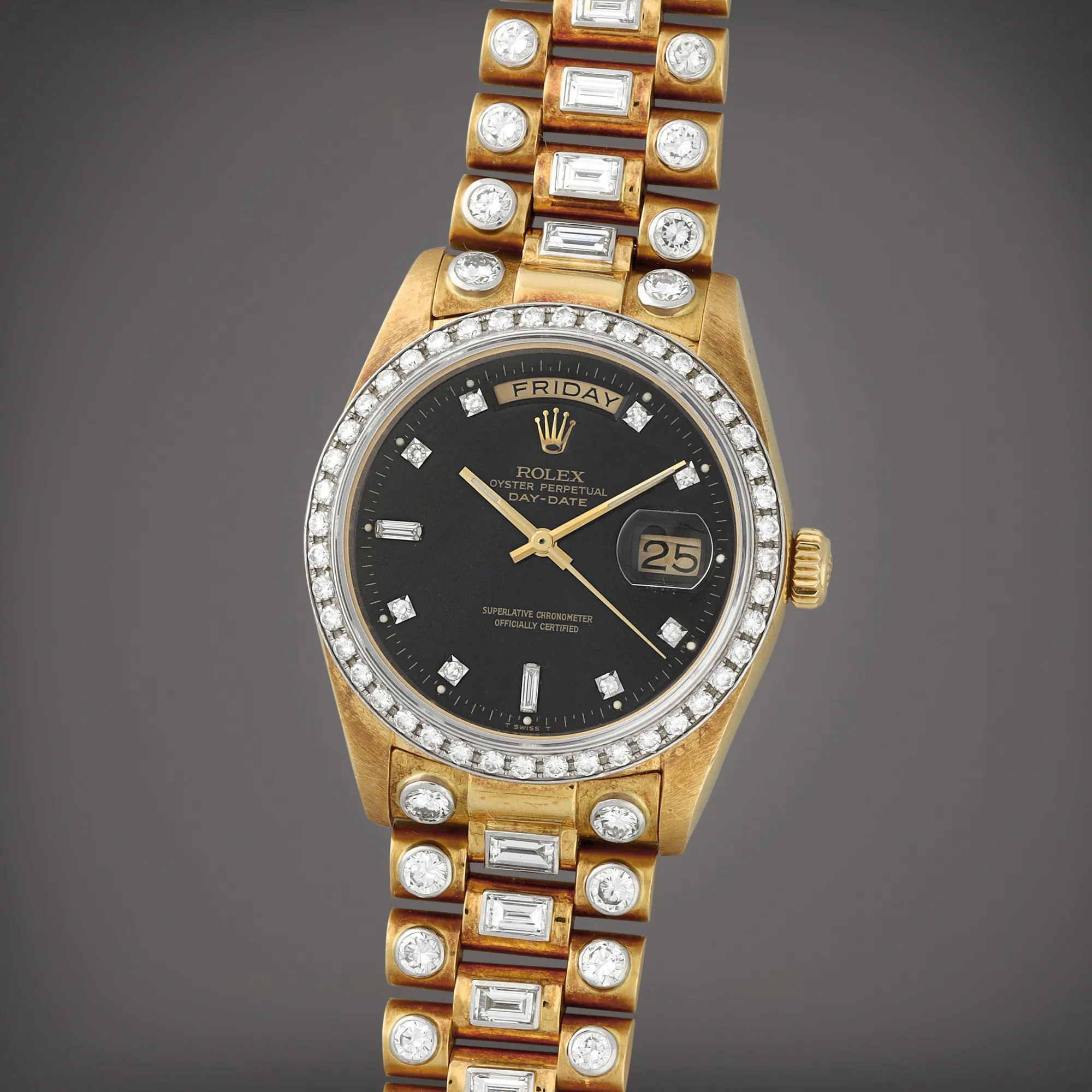 Rolex Day-Date 36 18048 36mm Yellow gold Black