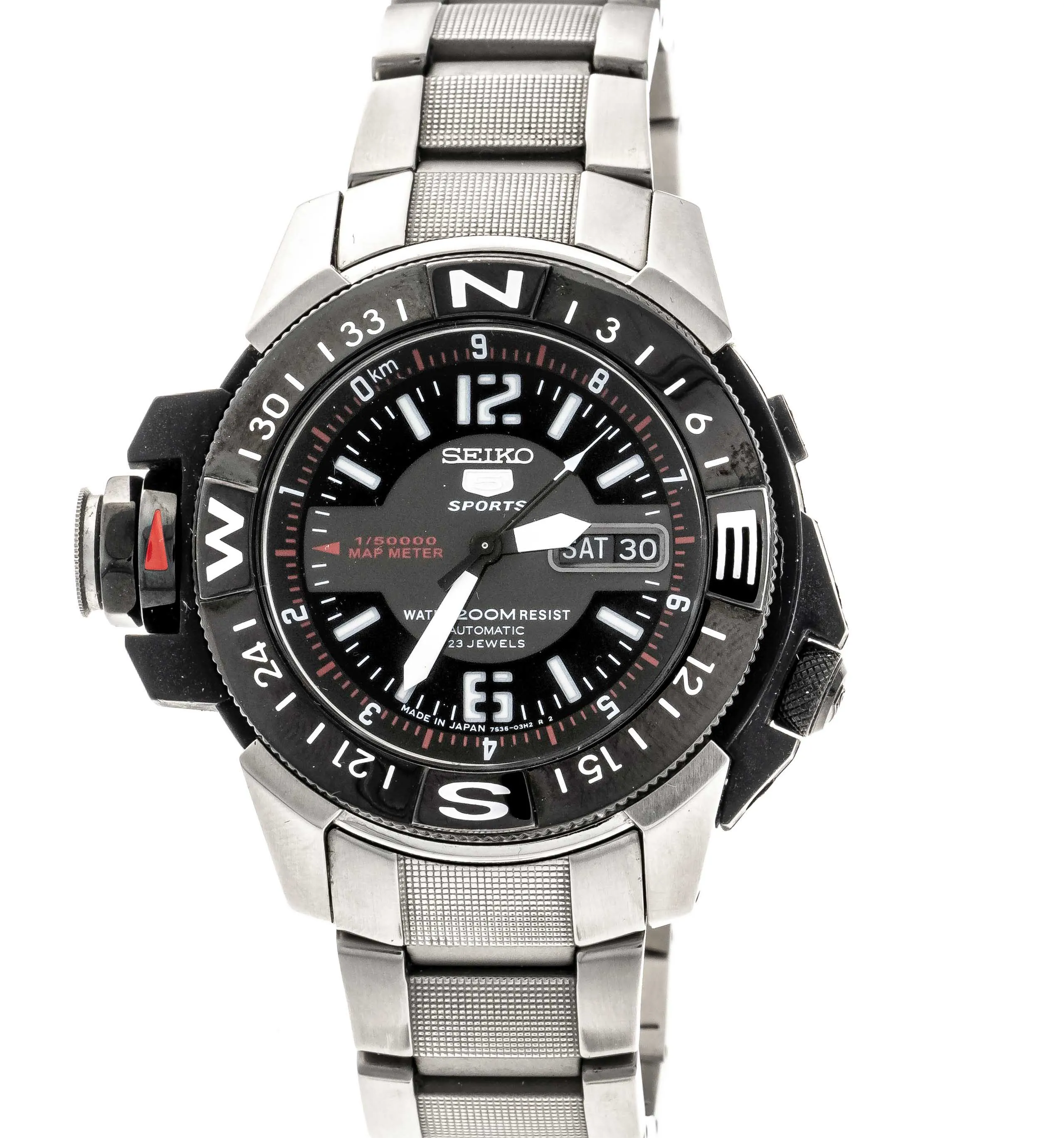 Seiko 5 Sports 7S36-02K0 43mm Stainless steel Black