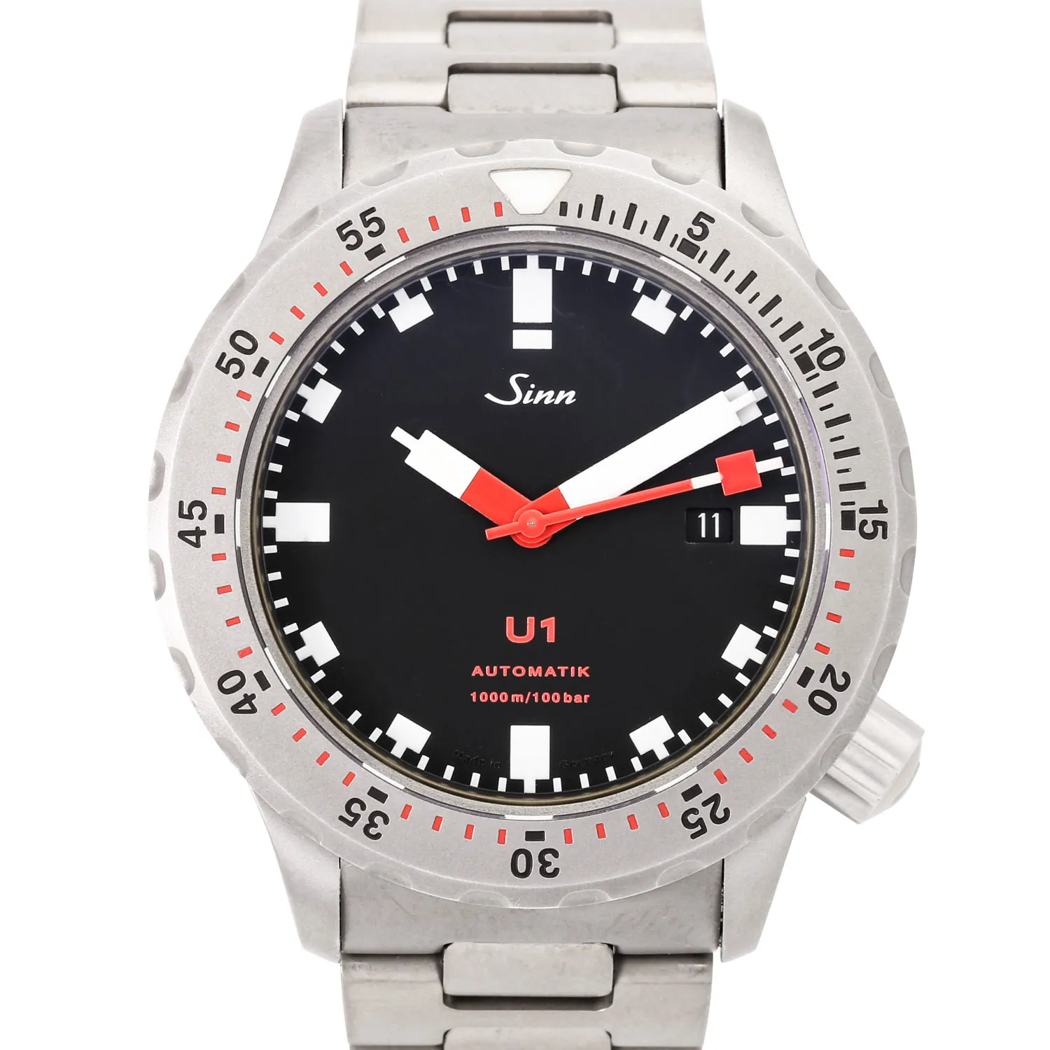 Sinn U1 1010 50mm Stainless steel Black