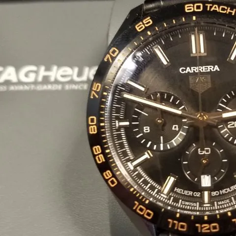 TAG Heuer Carrera CBN2A5A.FC6481 44mm Yellow gold and Stainless steel Black