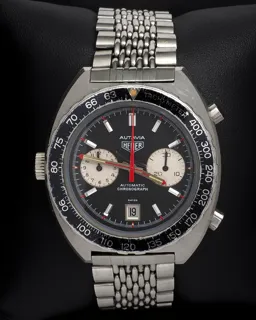 Heuer Autavia 11630 Stainless steel Black