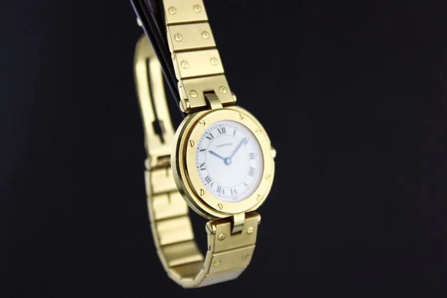 Cartier Santos Ronde 8191 28mm Yellow gold White