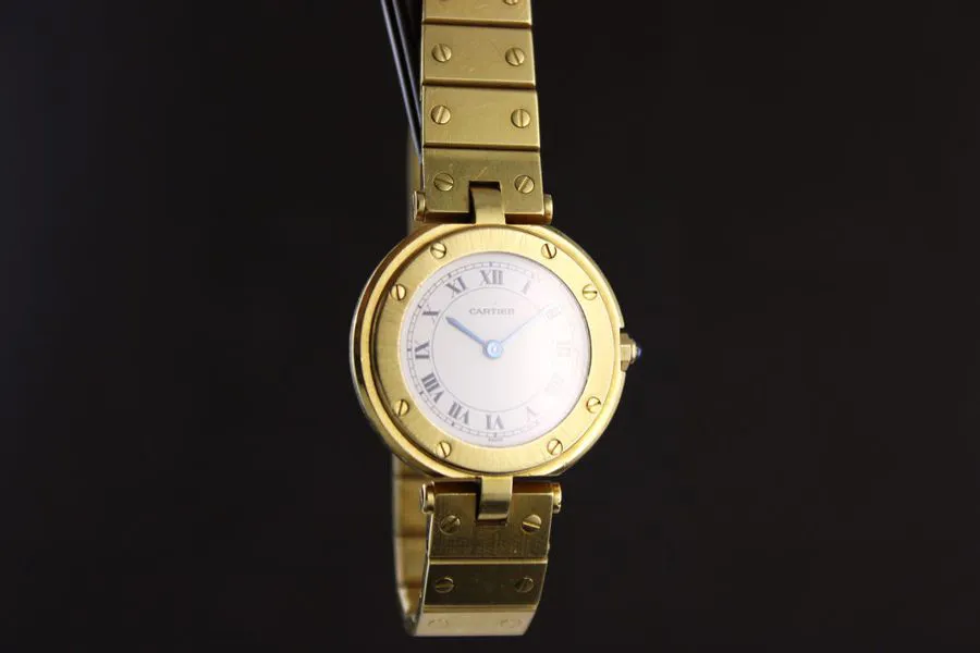 Cartier Santos Ronde 8191 28mm Yellow gold White 1