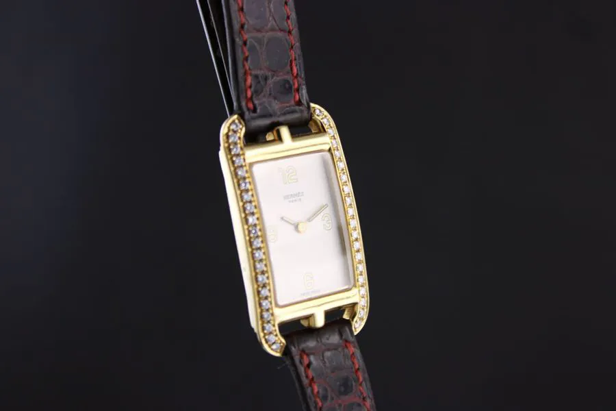 Hermès Nantucket 20mm Yellow gold and Diamond Cream