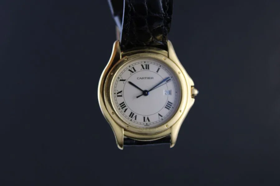 Cartier Cougar 887920 34mm Yellow gold Cream 1