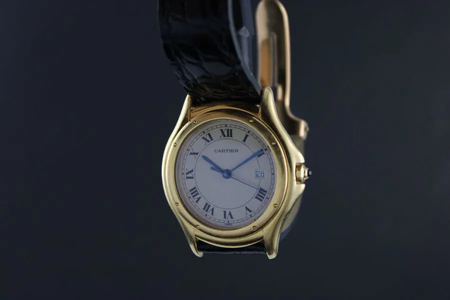 Cartier Cougar 887920 34mm Yellow gold Cream 2