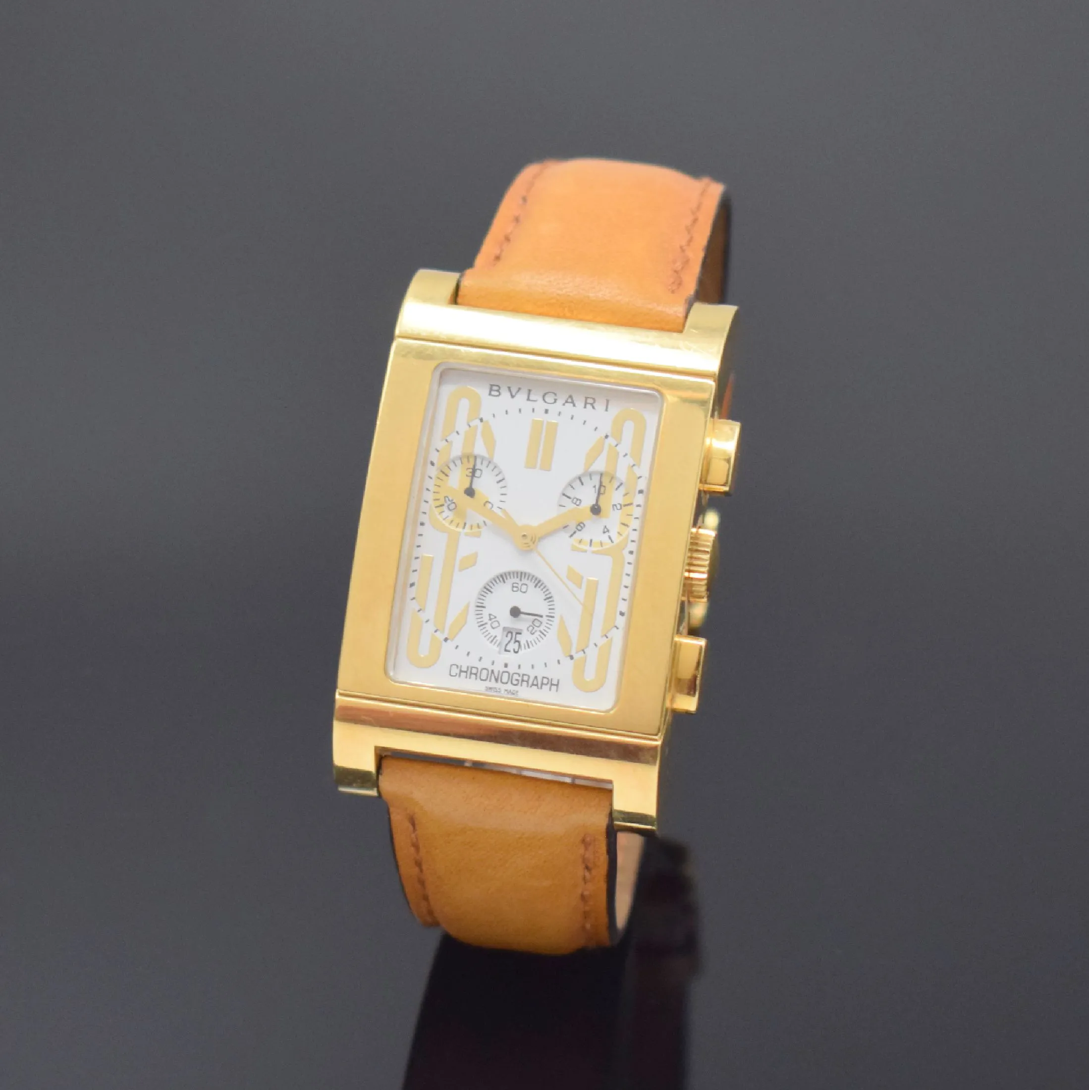 Bulgari Rettangolo RTC49G 47.5mm Yellow gold White