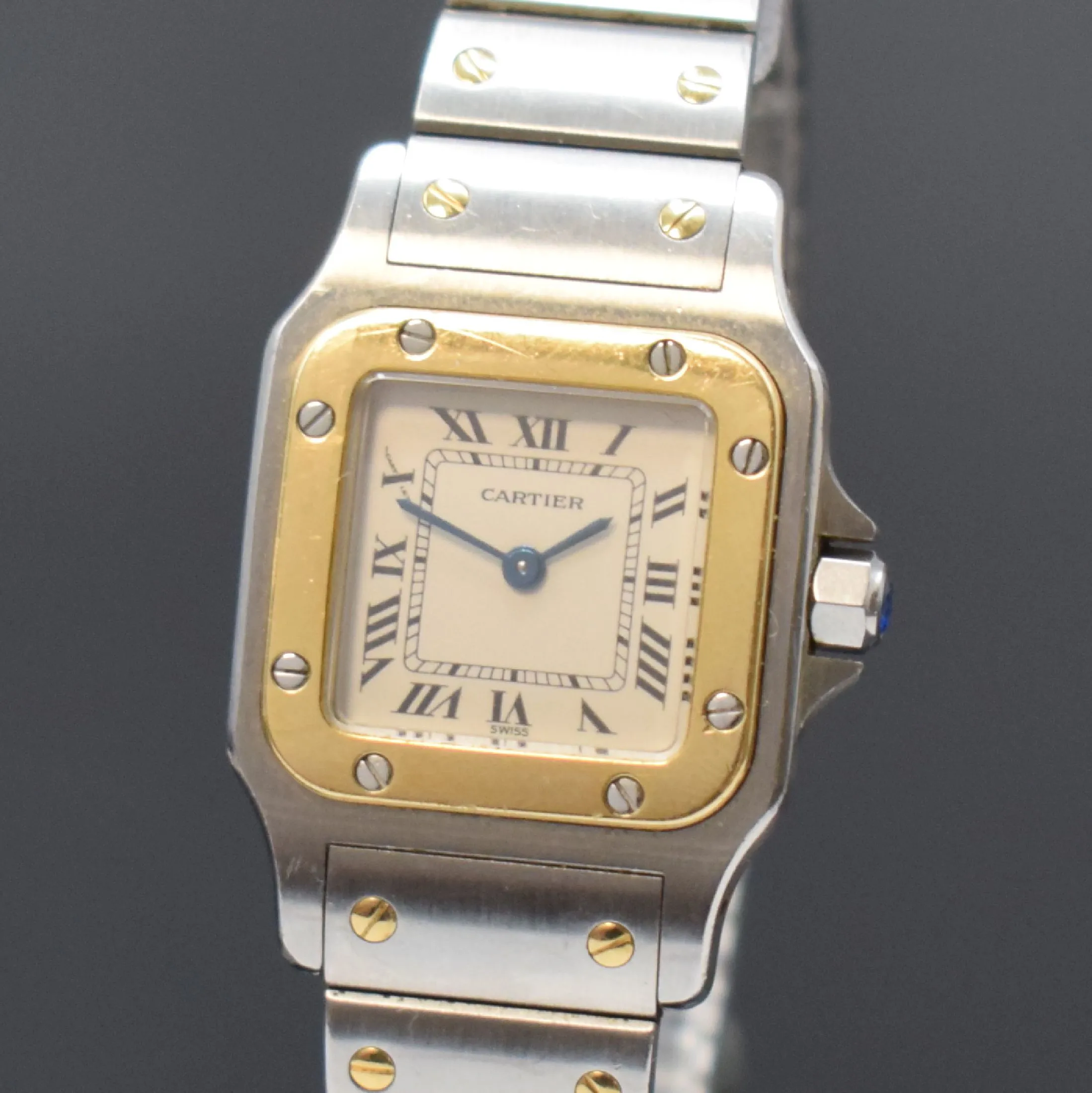 Cartier Santos Galbée 1057930 35mm Yellow gold and Stainless steel Silver 1