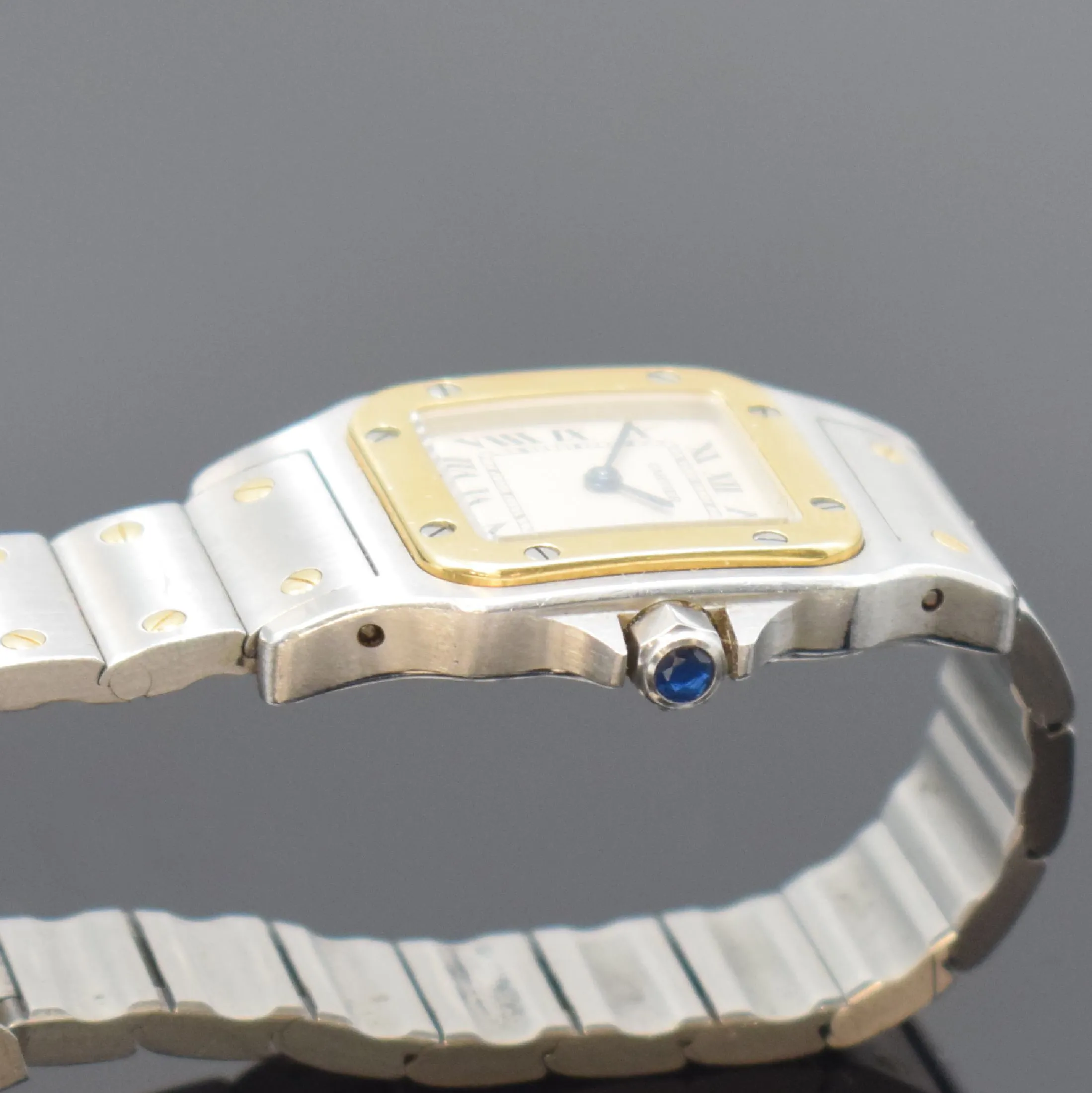 Cartier Santos Galbée 1057930 35mm Yellow gold and Stainless steel Silver 3