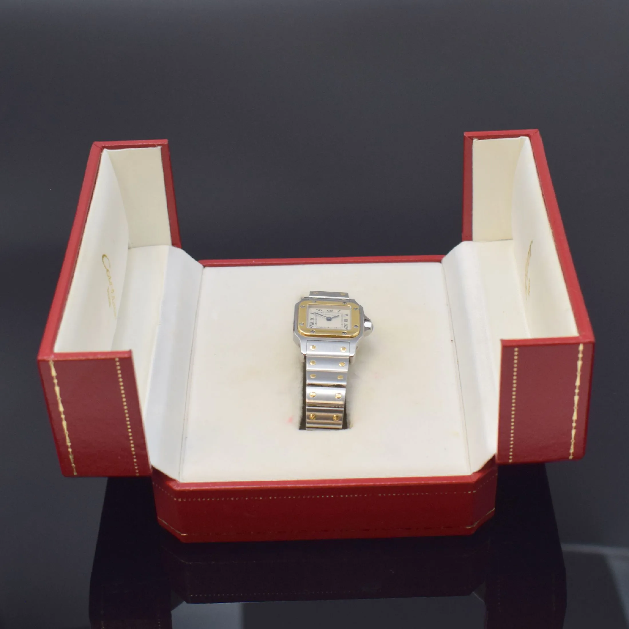 Cartier Santos Galbée 1057930 35mm Yellow gold and Stainless steel Silver 5