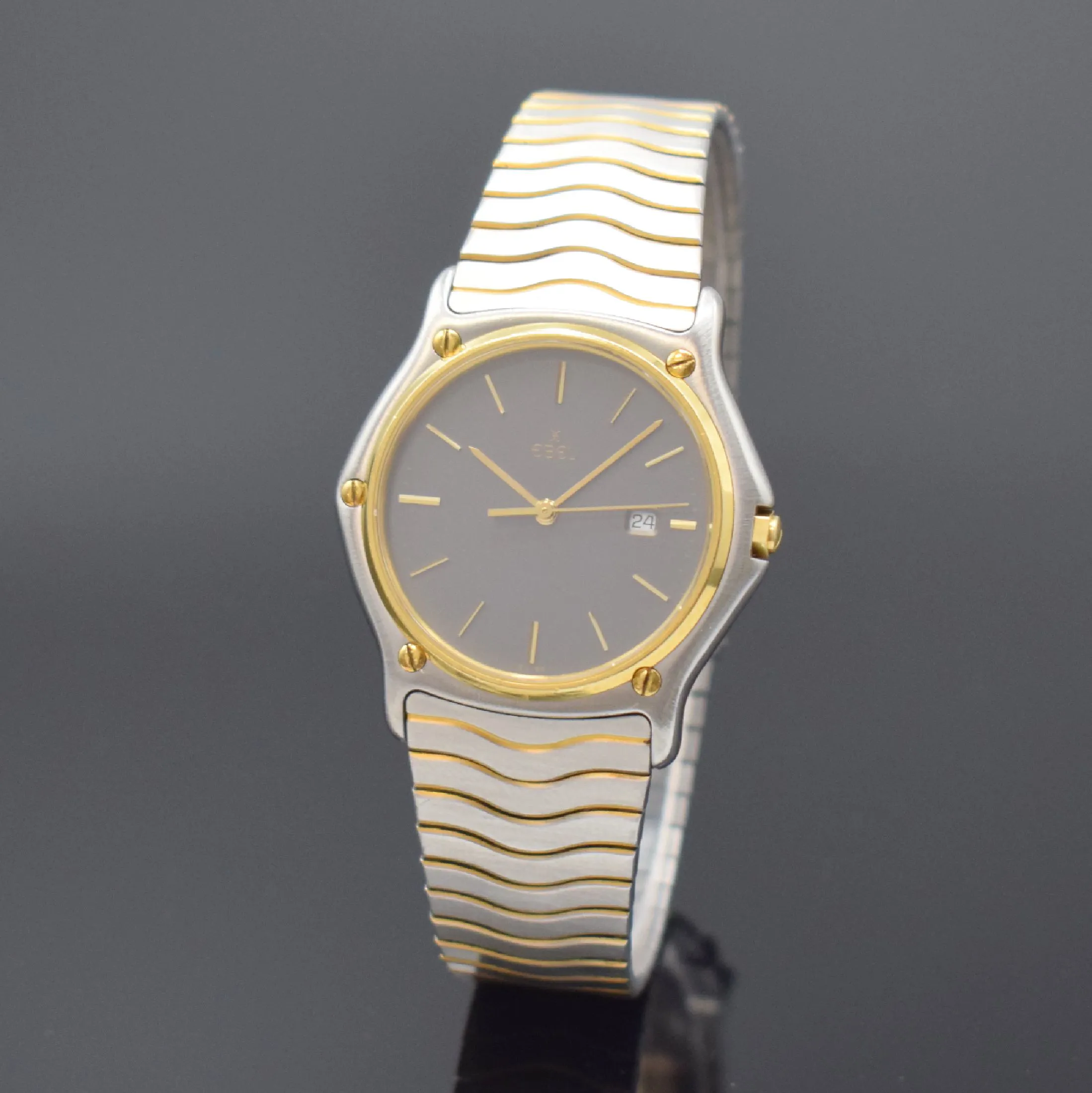 Ebel Classic Wave Sport 183903 35mm Yellow gold and stainless steel Gray