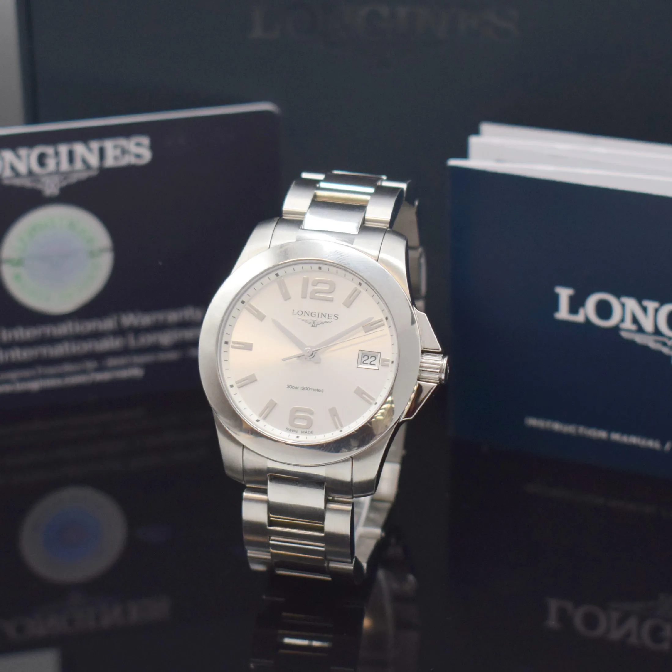 Longines Conquest L3.277.4 34.5mm Stainless steel Silver