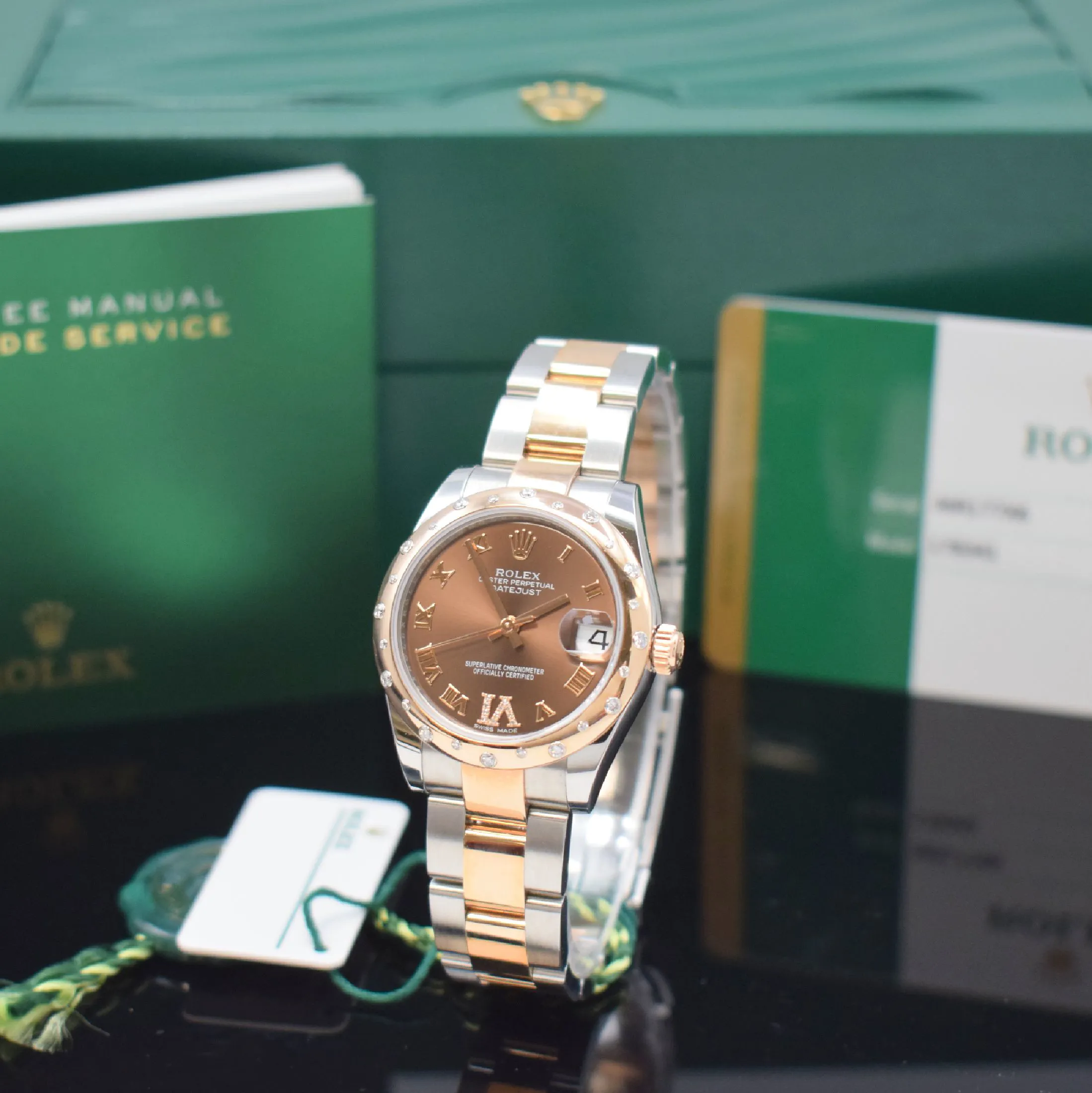 Rolex Datejust 31 178341 31mm Rose gold and Stainless steel Brown