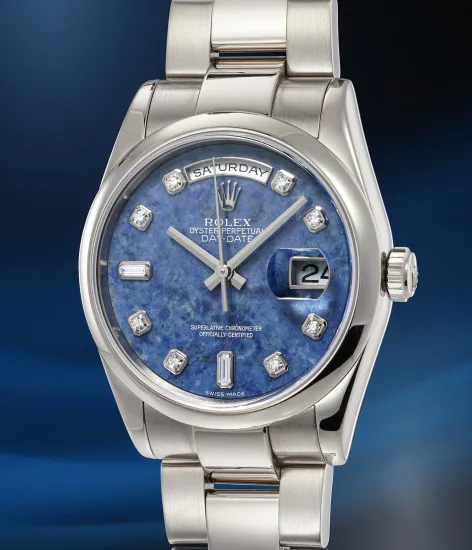 Rolex Day-Date 36 118209 36mm White gold Blue sodalite