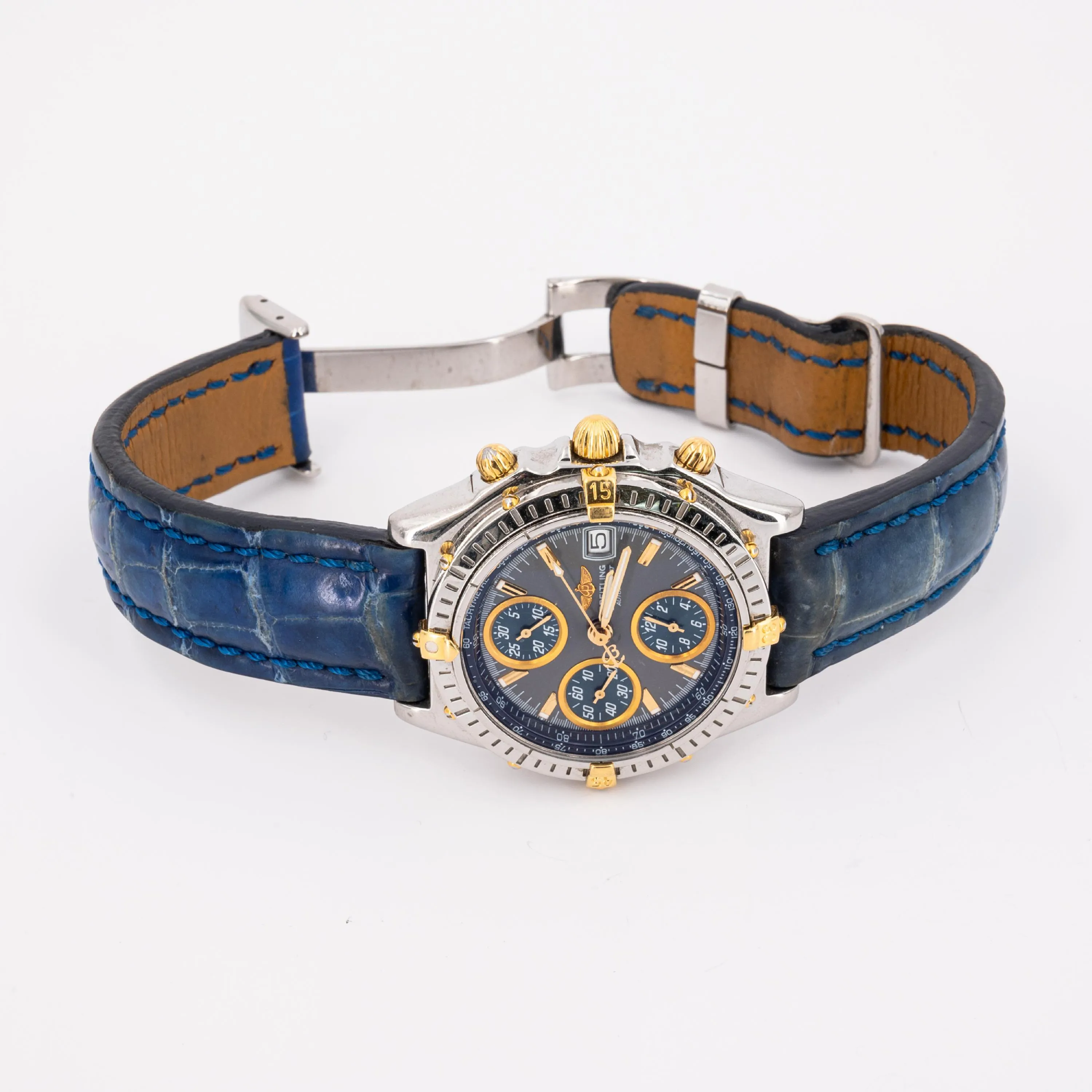 Breitling Chronomat B13050.1 40mm Yellow gold and stainless steel Blue 2