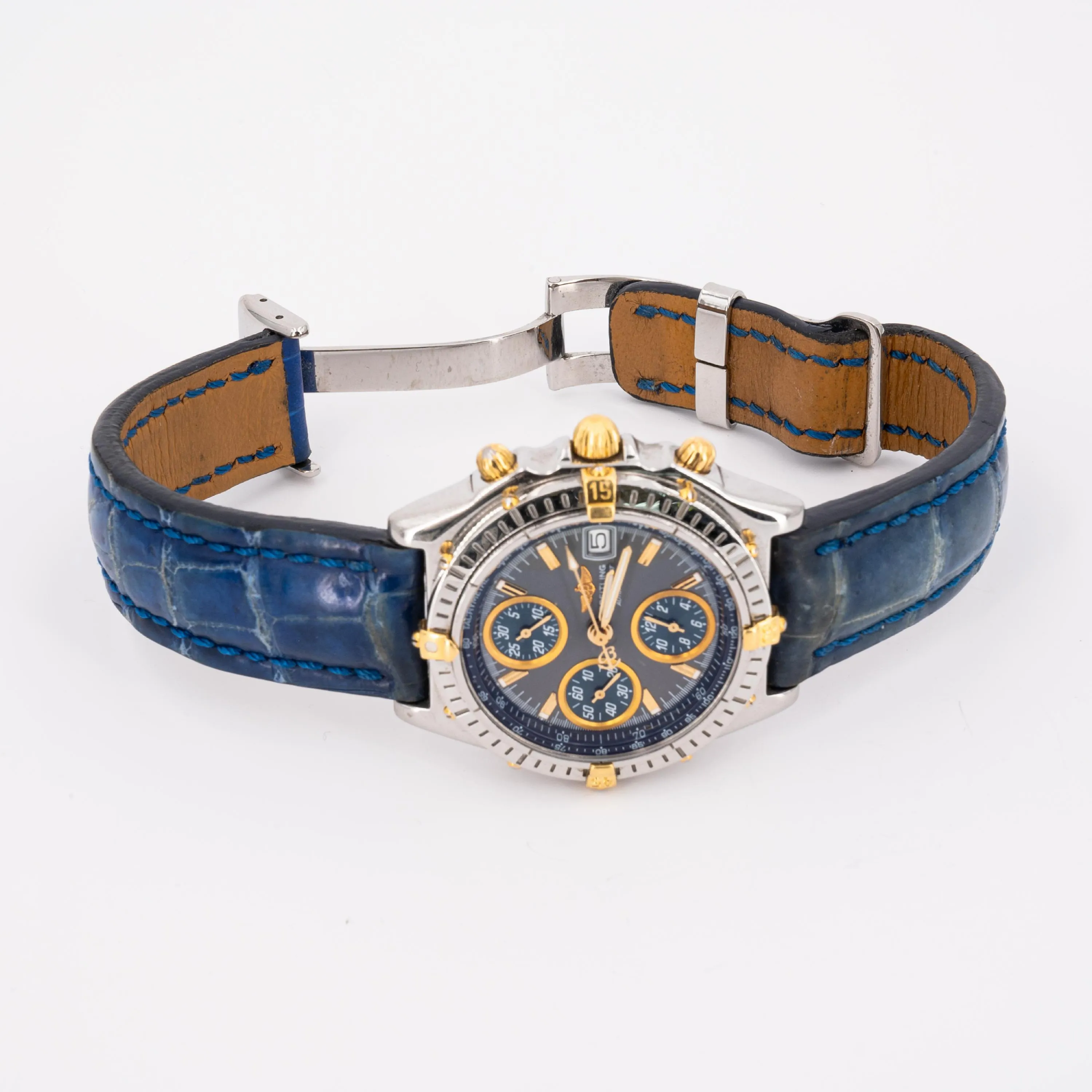 Breitling Chronomat B13050.1 40mm Yellow gold and stainless steel Blue 1