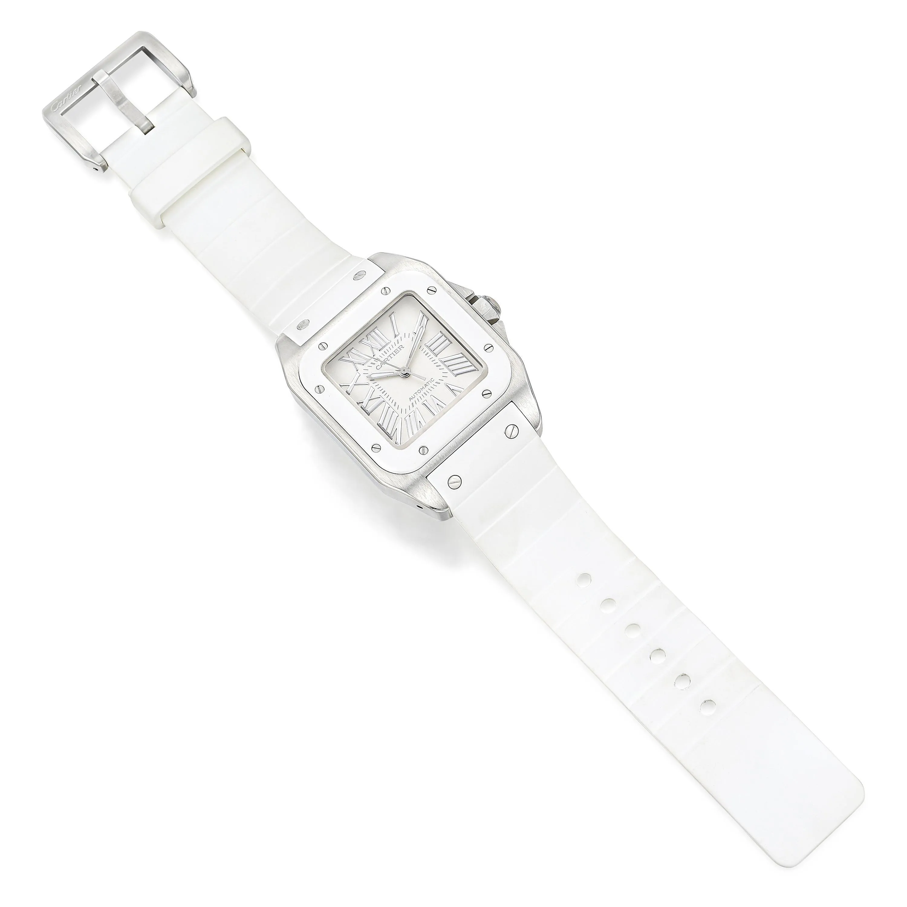 Cartier Santos 100 2878 33mm Stainless steel White 1