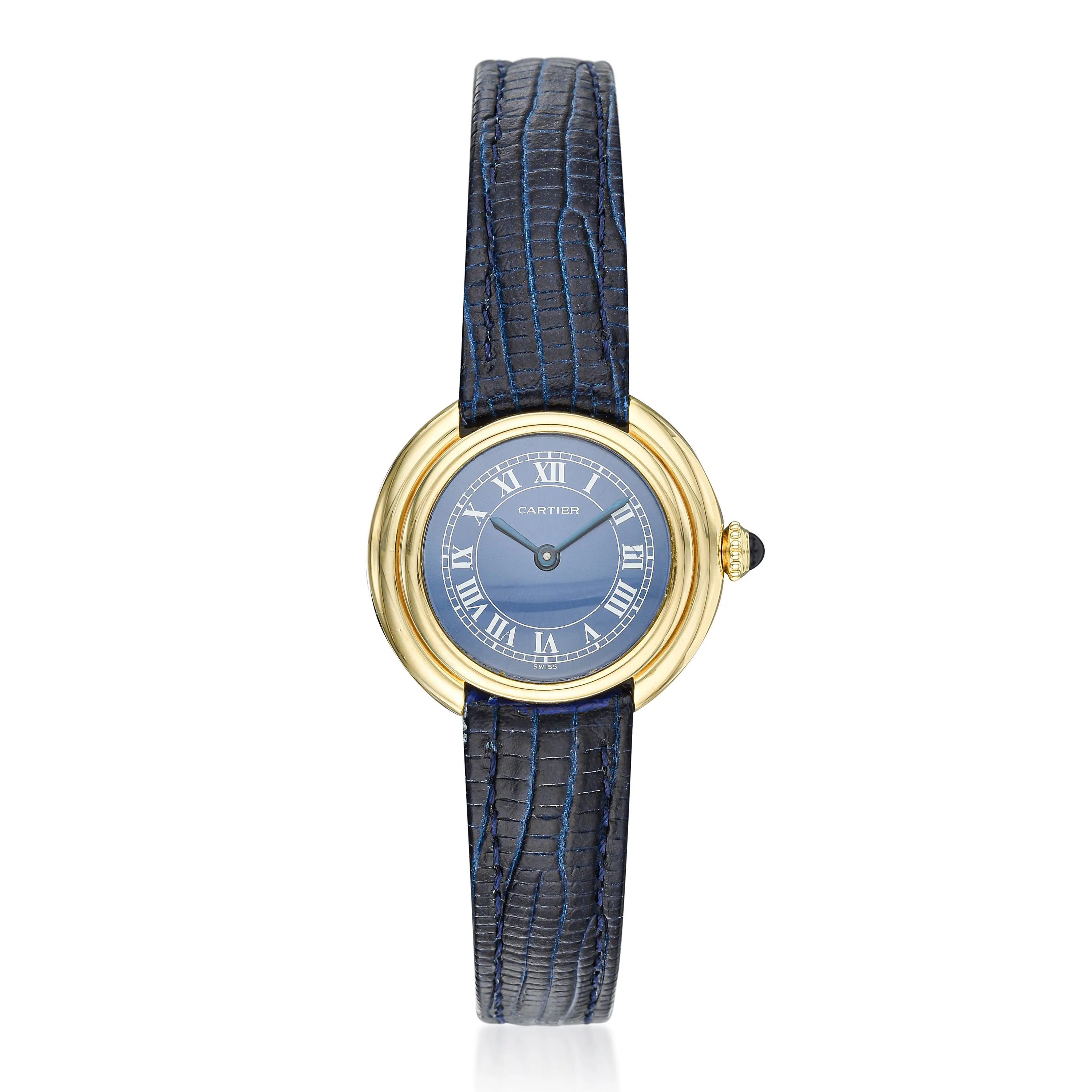 Cartier Vendôme 67080 26mm Yellow gold Blue