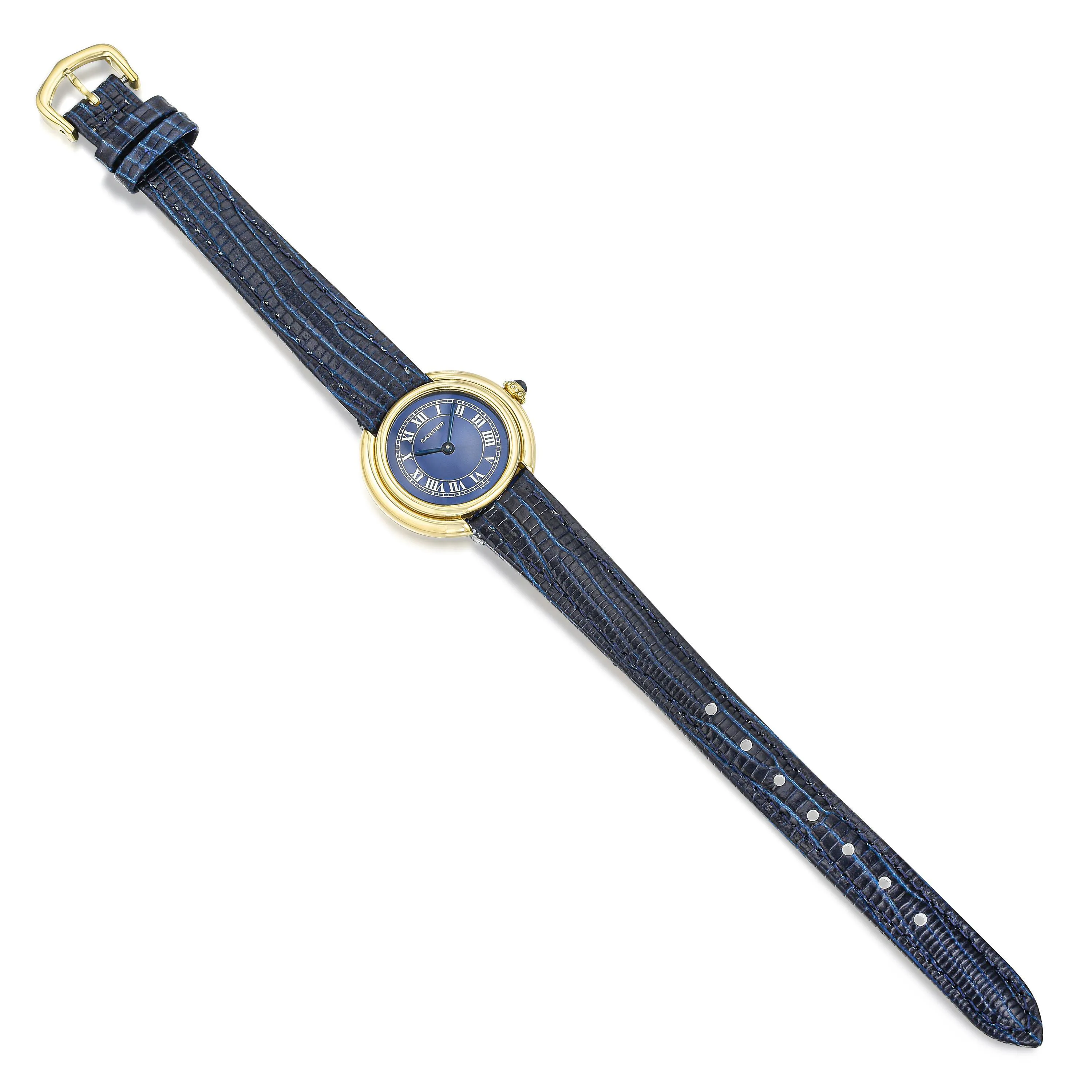 Cartier Vendôme 67080 26mm Yellow gold Blue 1