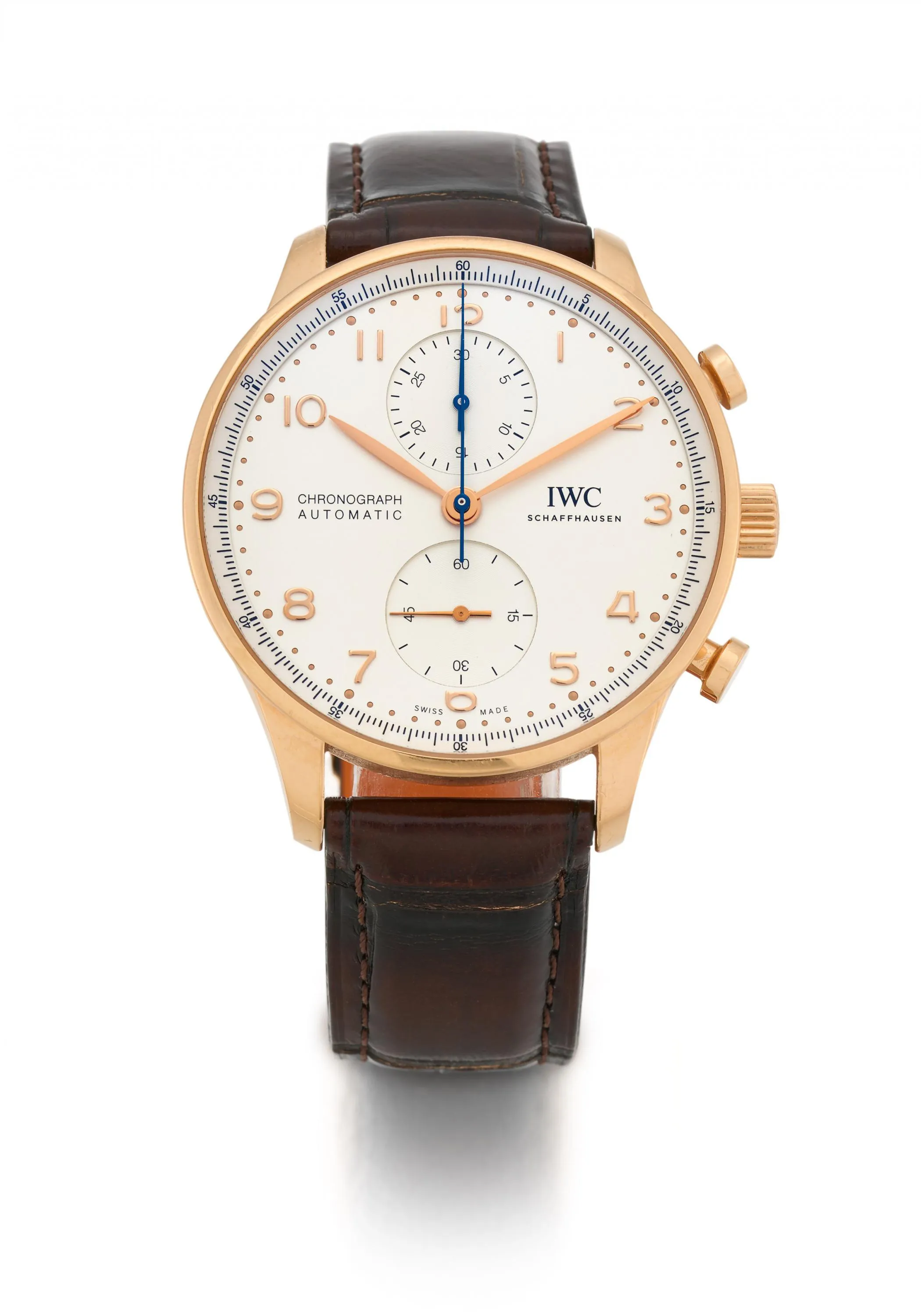 IWC Portuguese Chronograph IW371611 41mm Rose gold Silver