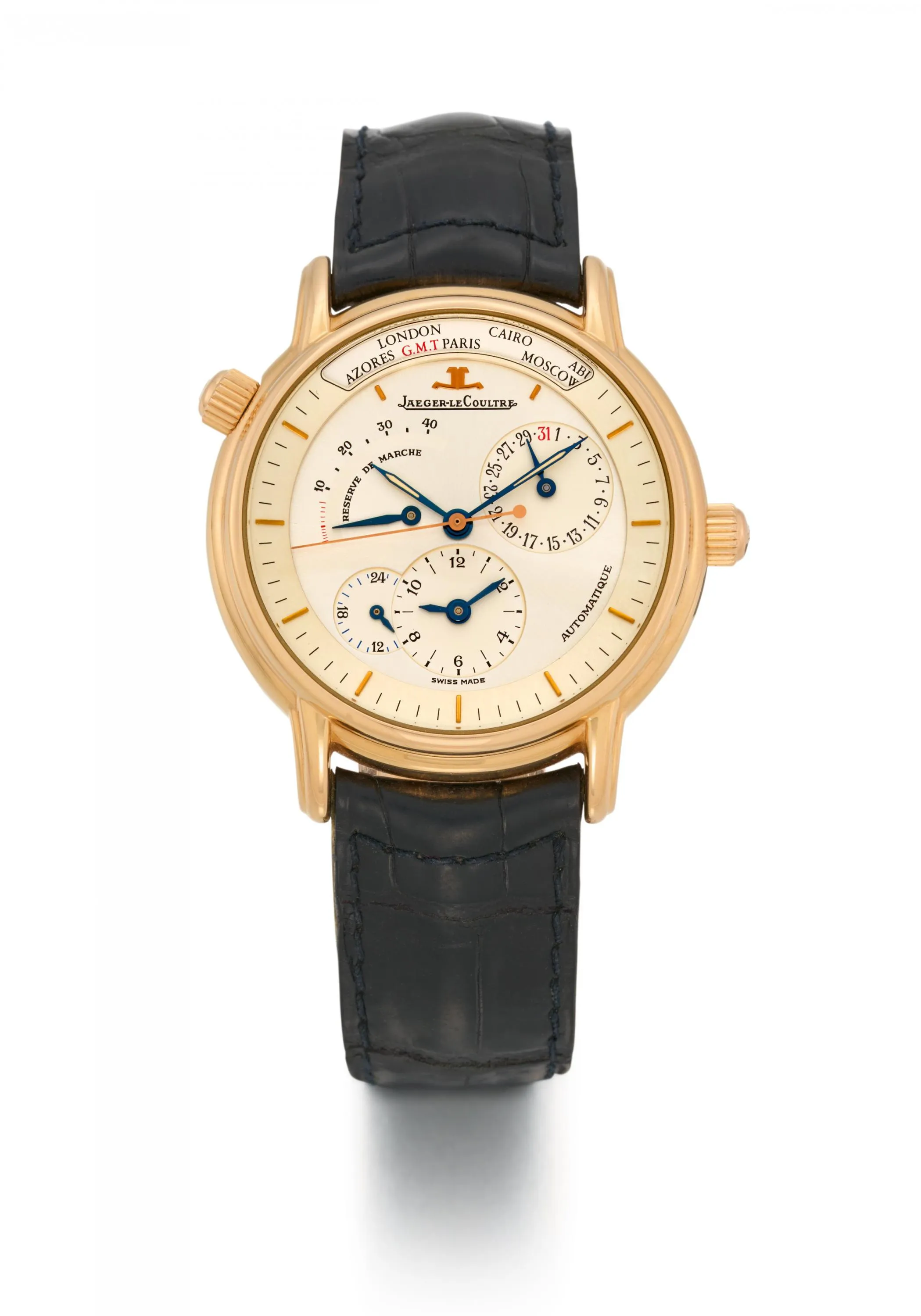 Jaeger-LeCoultre Master Geographique 169.2.92 36mm Rose gold Silver