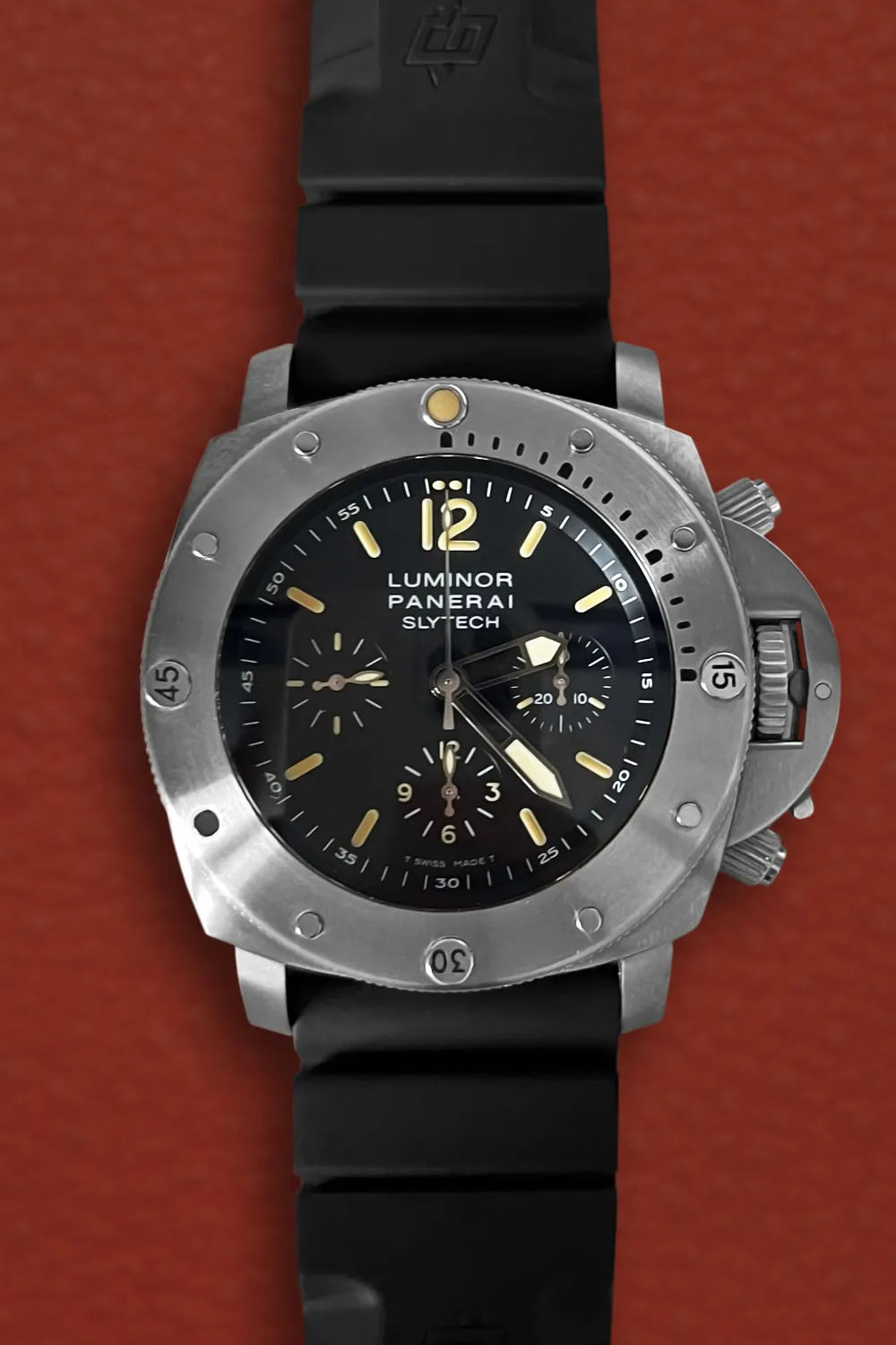 Panerai Luminor Submersible 1950 Chrono Slytech PAM 00202 47mm Titanium Black